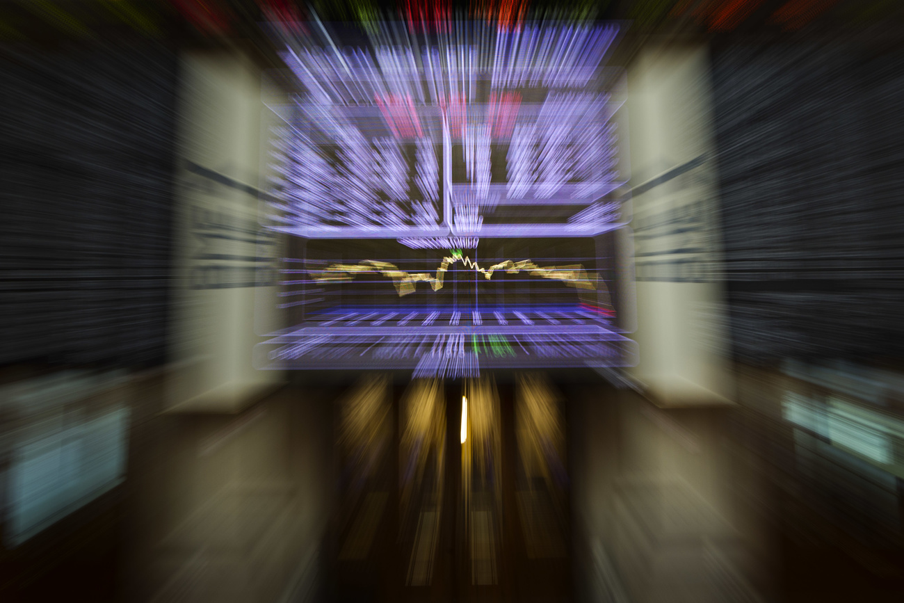 Foto sfuocata dell indice della borsa di Madrid.