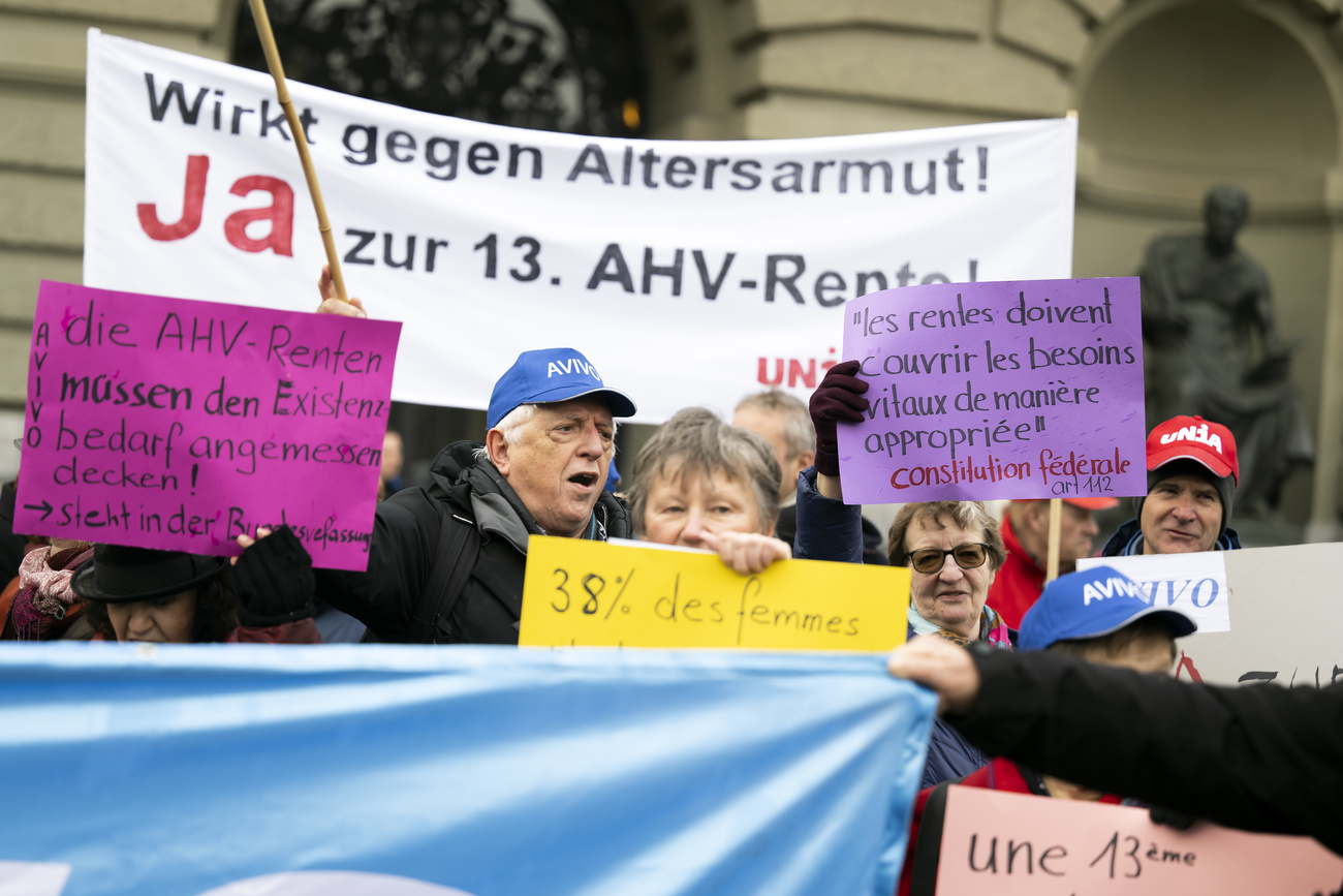 Manifestation pour un rente AVS supplémentaire