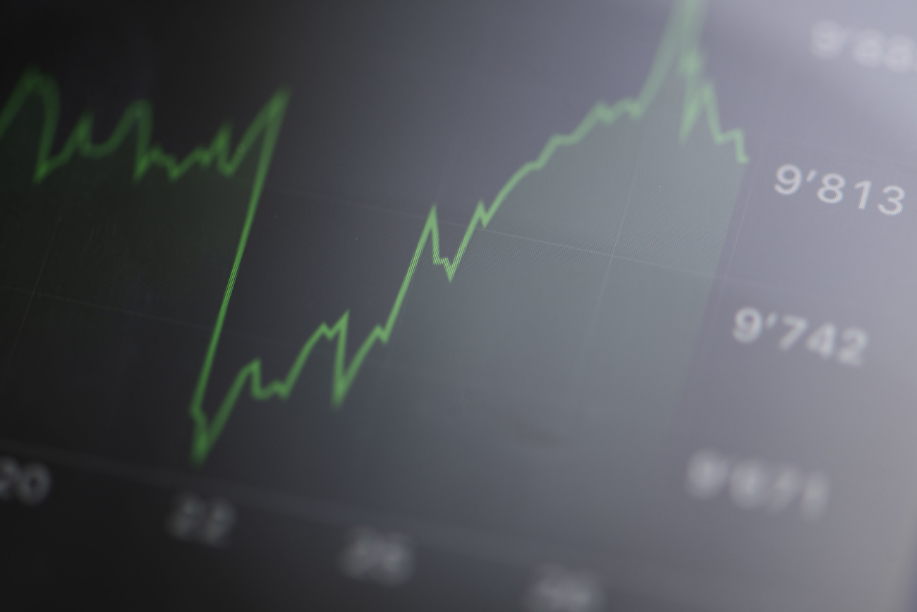 A graph showing stock market movement.