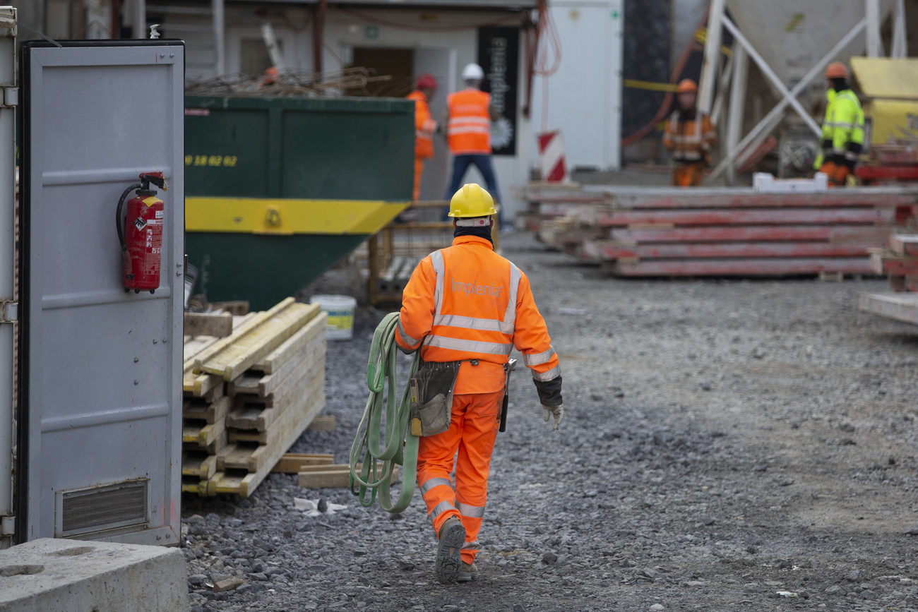 Bauarbeiter auf einer Baustelle