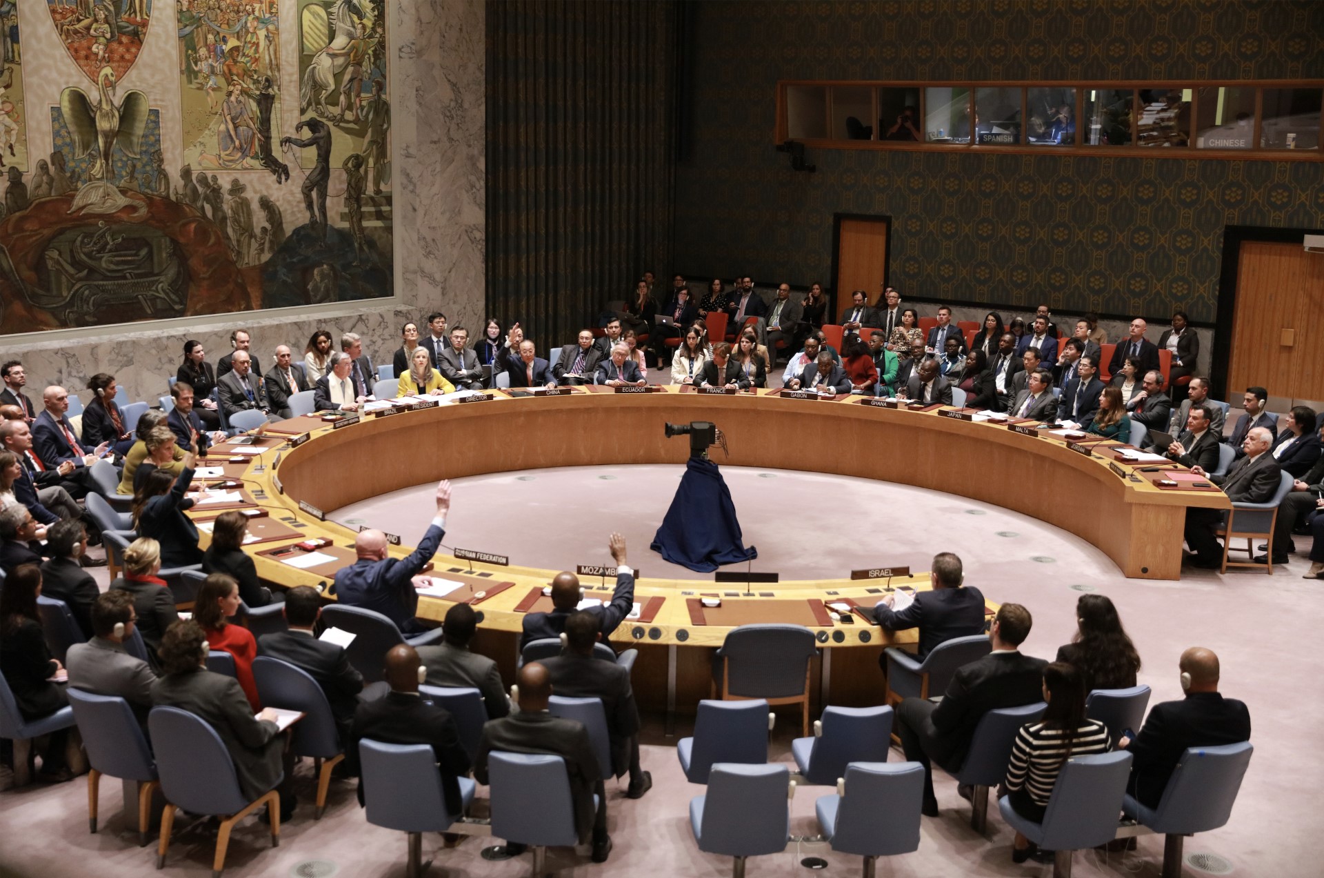 The UN Security Council holds a vote for a Russian-drafted resolution
