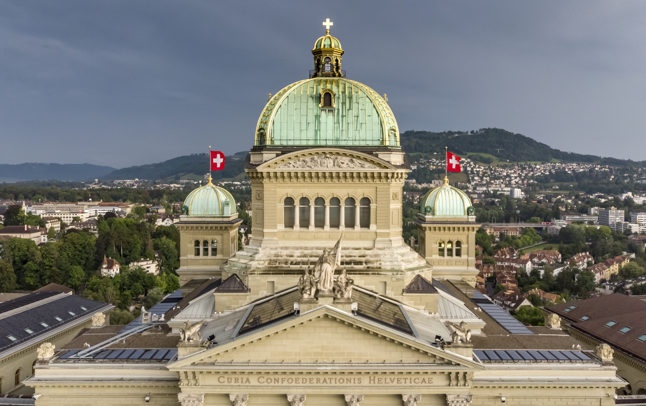 Das Bundeshaus im Hintergrund das Berner Nordquartier