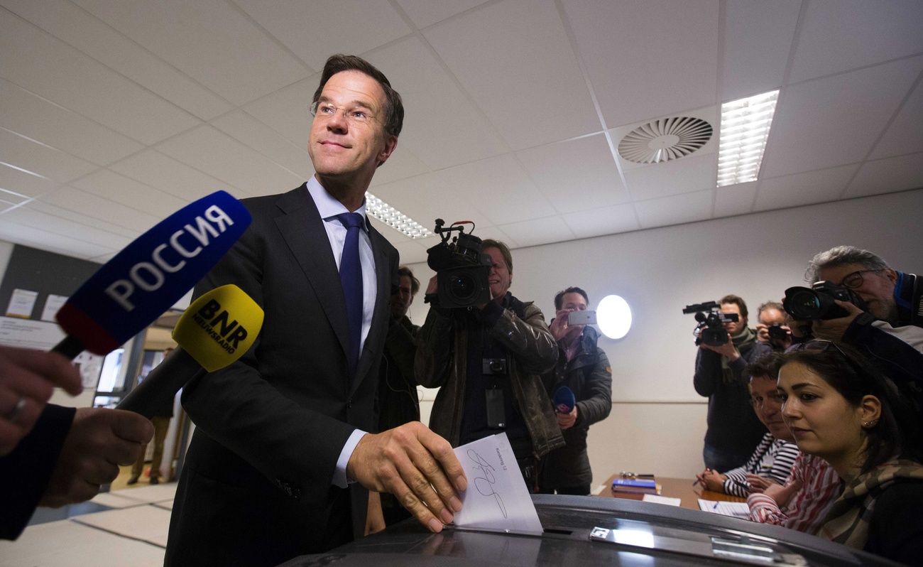 Mark Rutte bei der Stimmabgabe