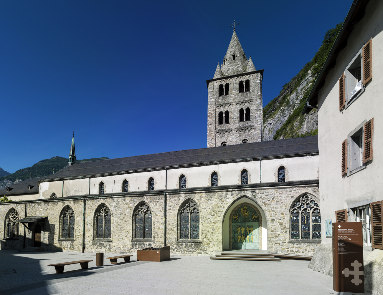 Abbey of Saint-Maurice in canton Valais.