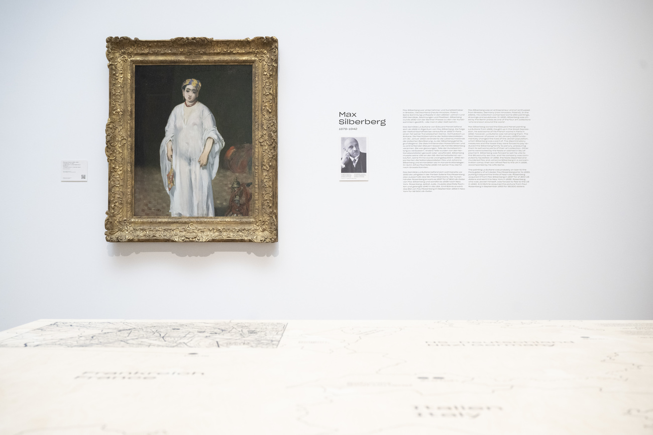 Information about the art collector Max Silberberg in the exhibition of the Emil Buehrle Collection at the Kunsthaus Zuerich