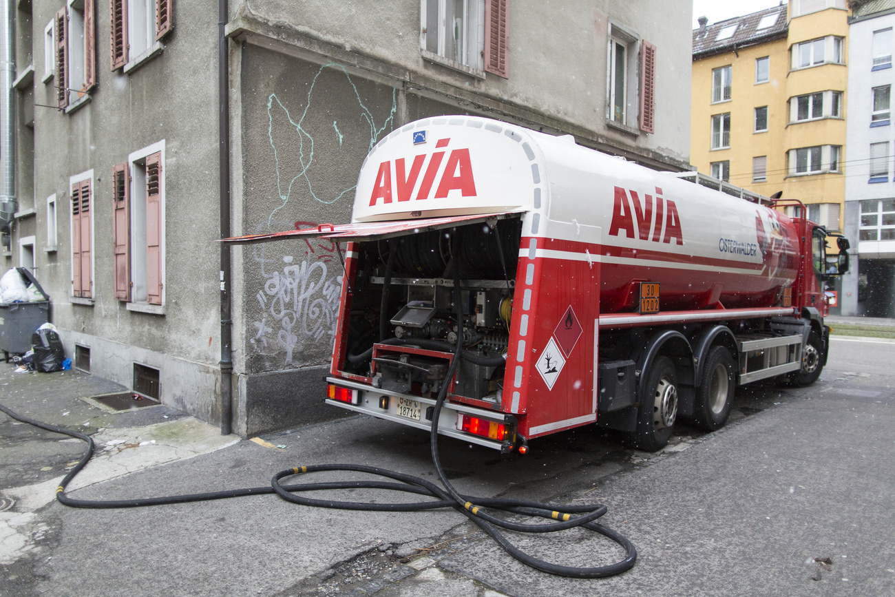 Heating oil delivery in Switzerland.