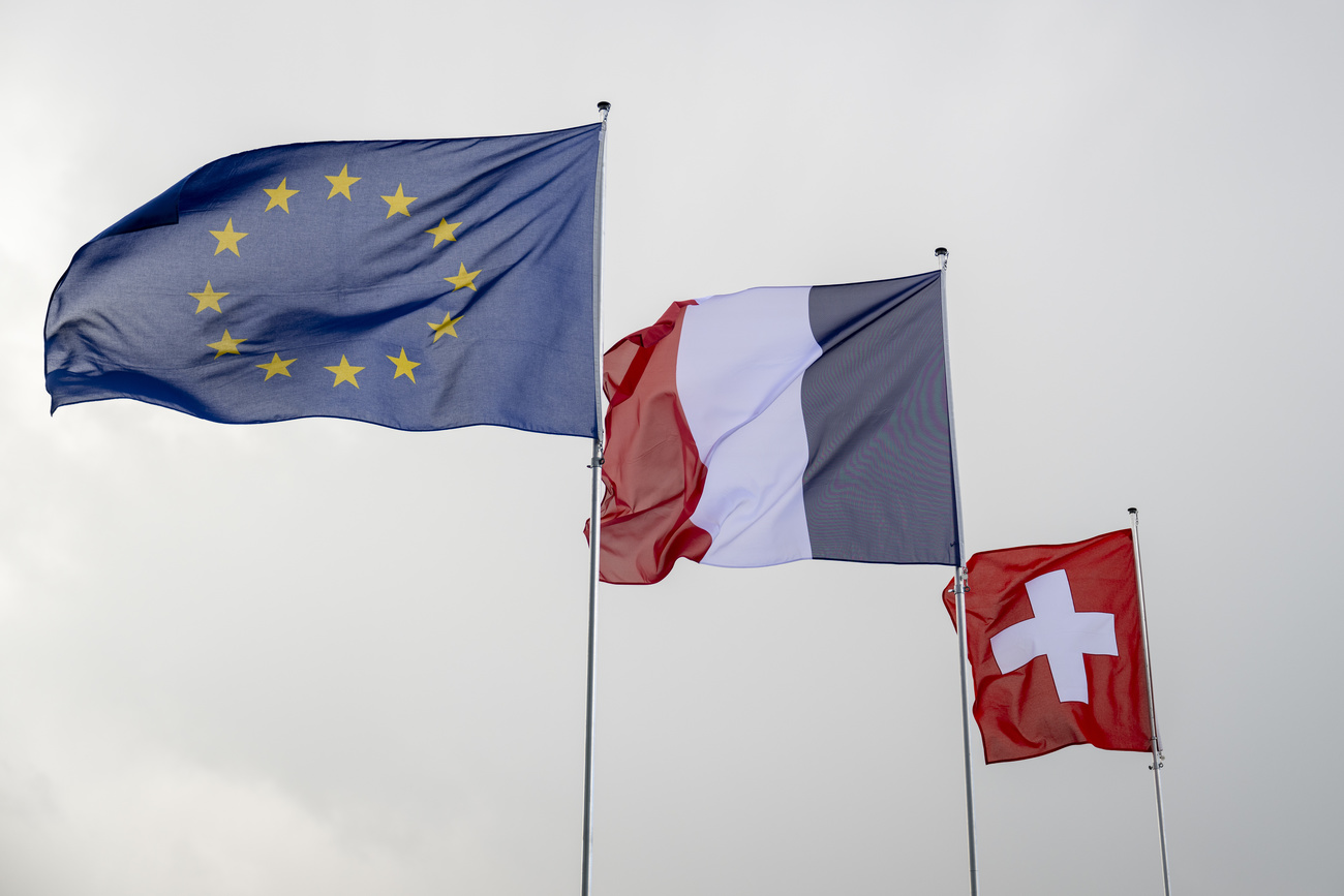 eu, french, swiss flags