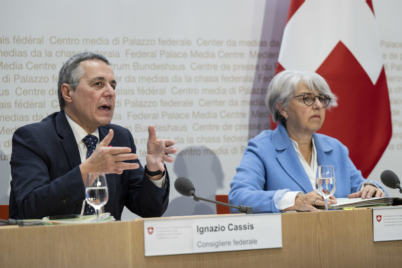 Ignazio Cassis et Elisabeth Baume-Schneider en conférence de presse