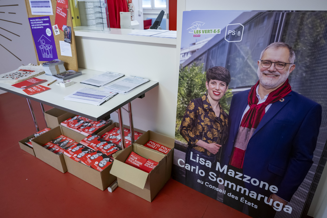 Lisa Mazzone und Carlo Sommaruga auf einem Wahlplakat