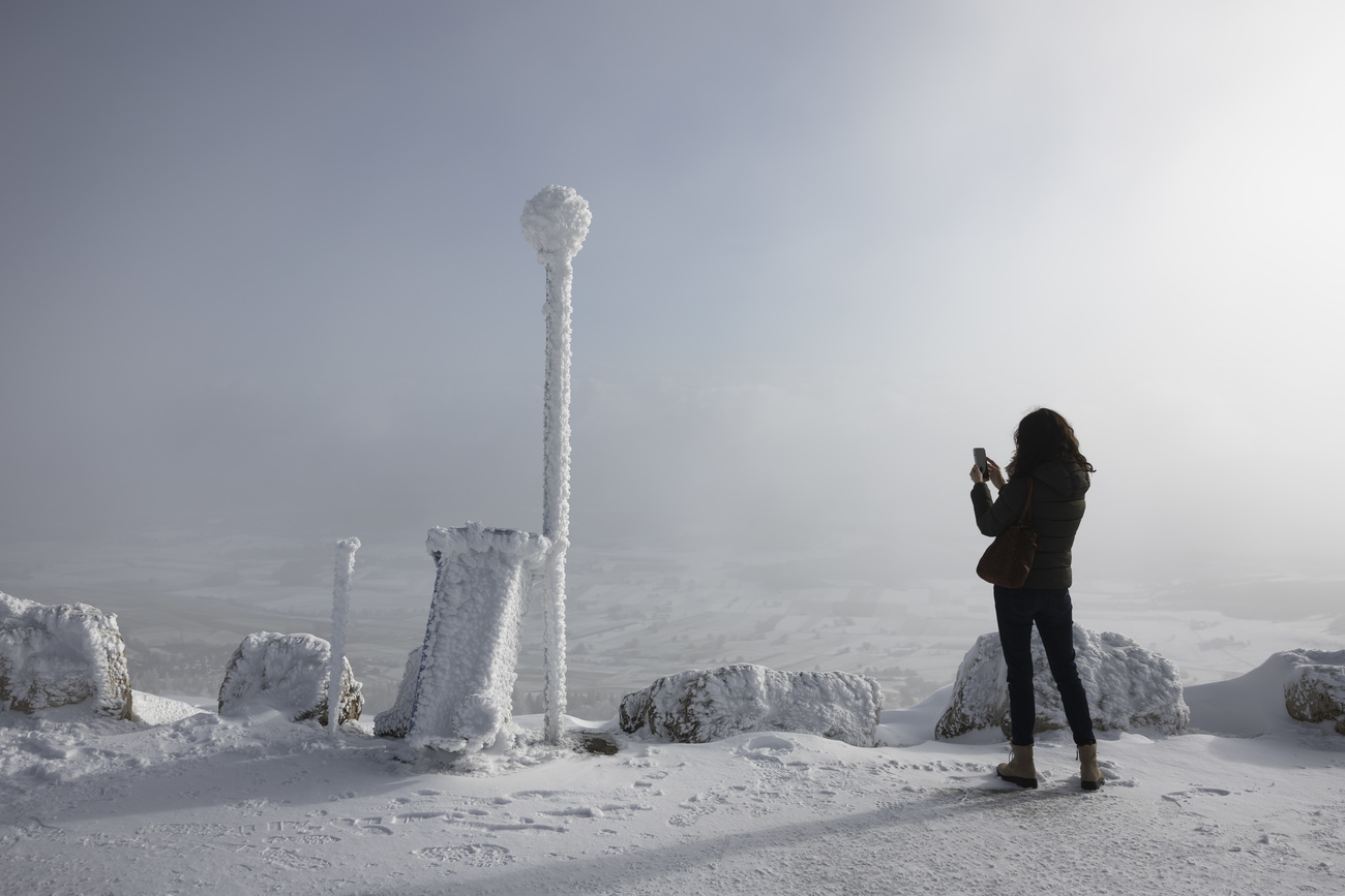 Woman in the snow