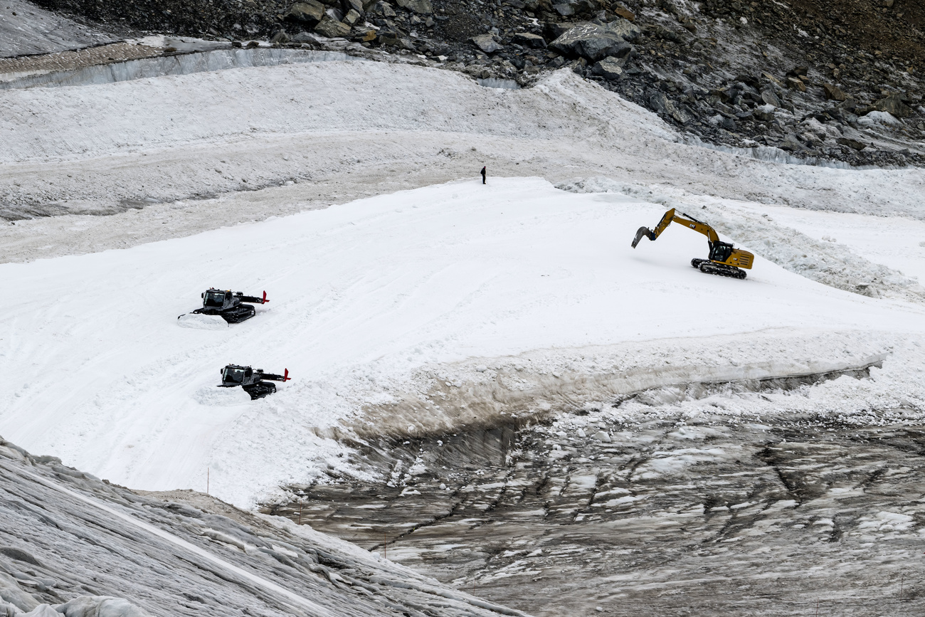 digger on glacier