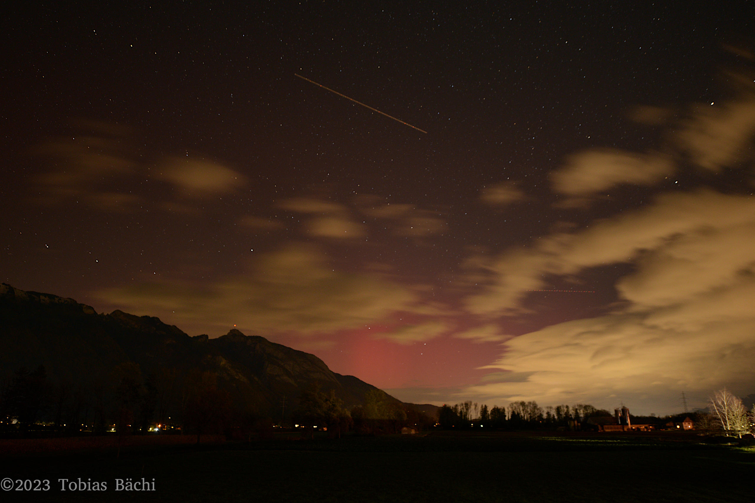 Northern lights in Switzerland