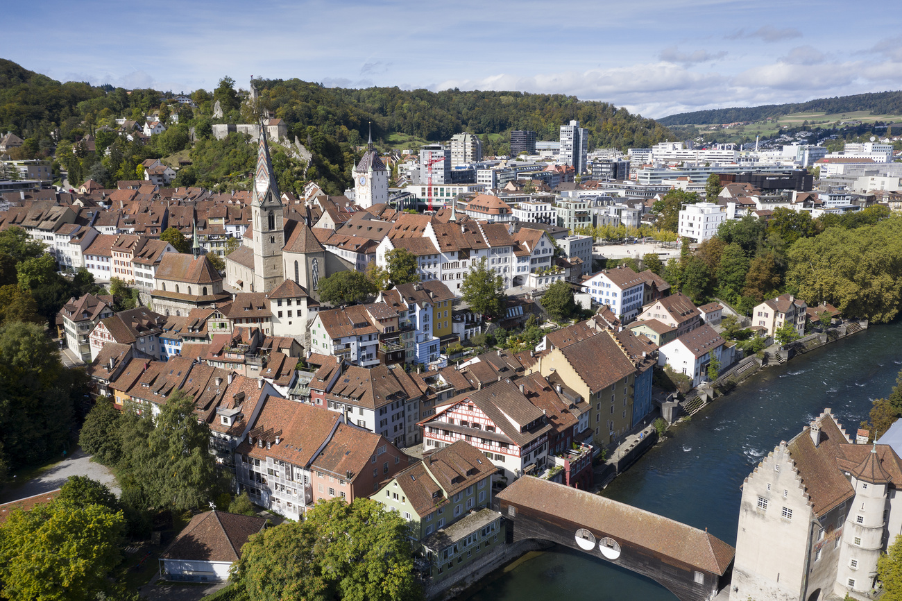 The city of Baden in northern Switzerland.