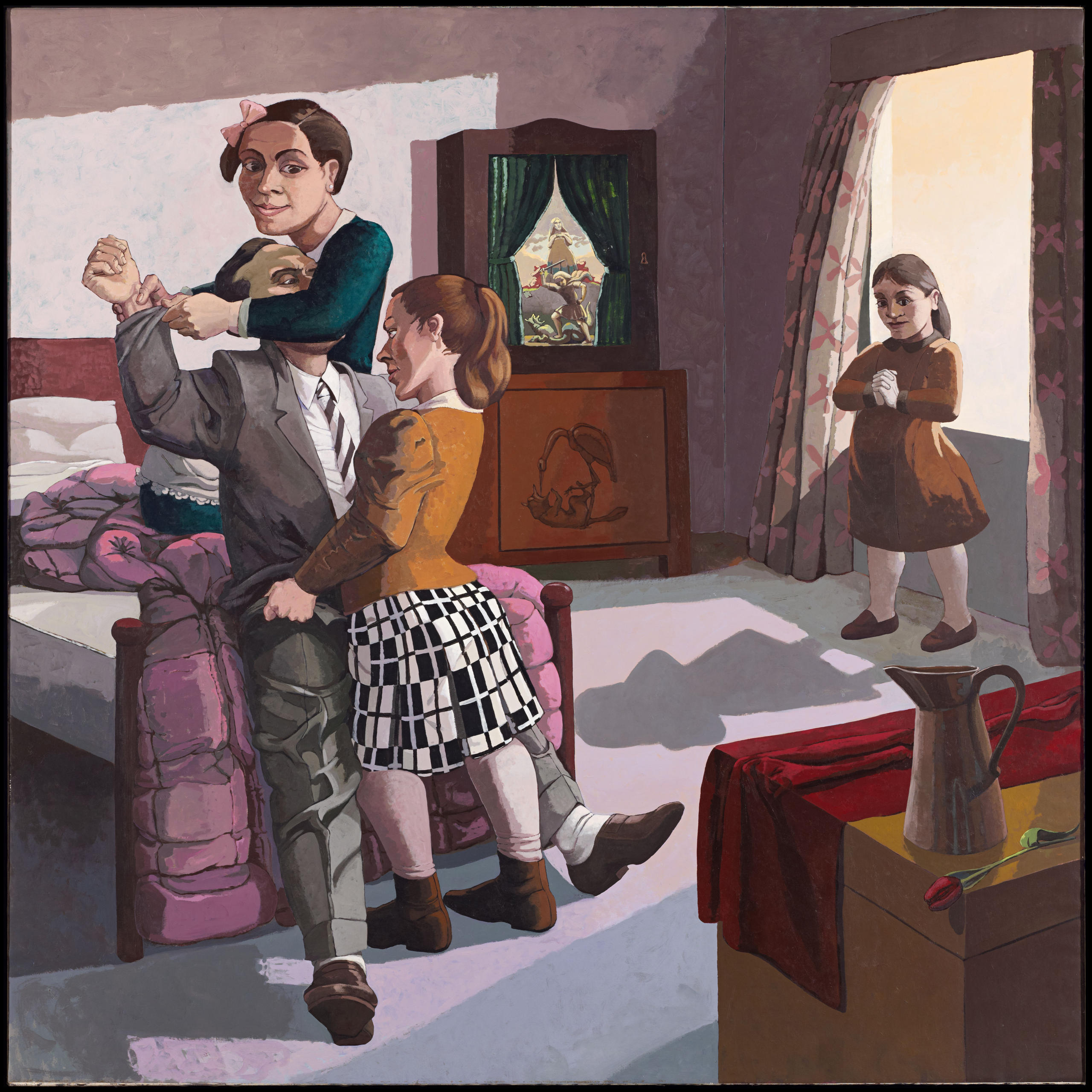 バーゼル美術館で展示される予定の絵画の 1 つ、パウラ・レゴの「家族」（1988年）