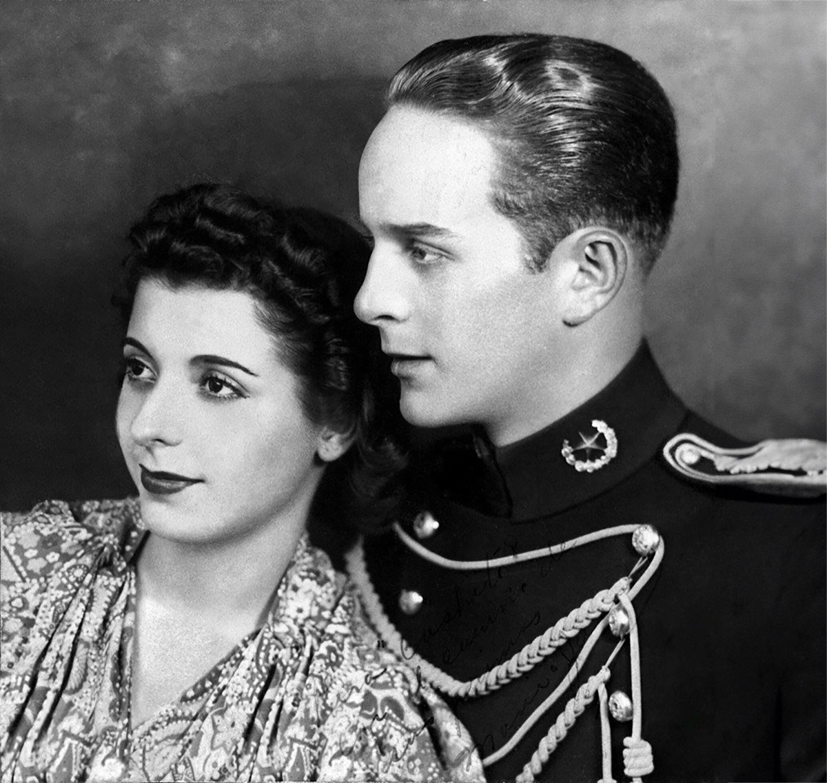 صورة لجاكوبو أربينز وزوجته ماريا فيلانوفا في عام 1939.
