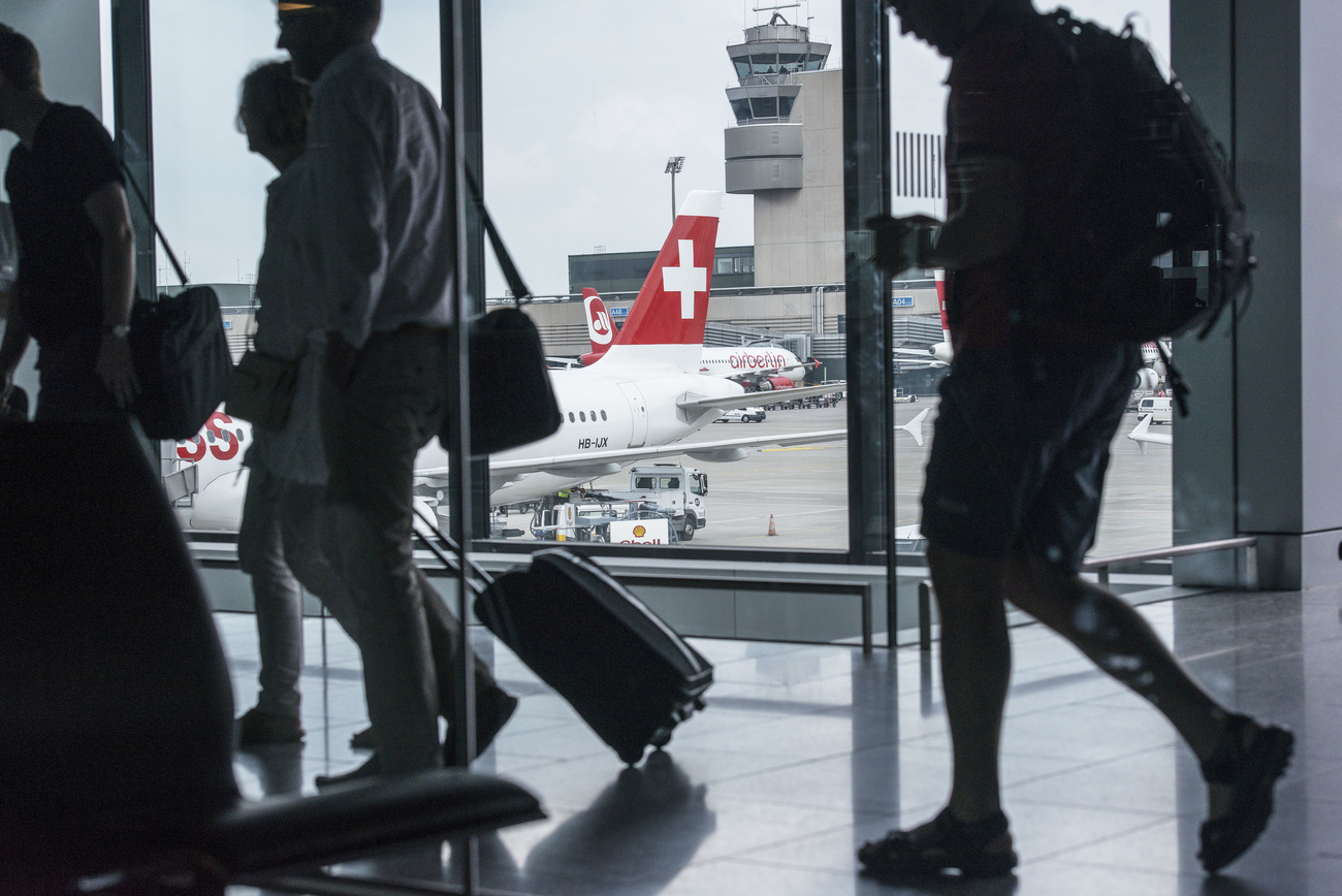 Boarding a plane