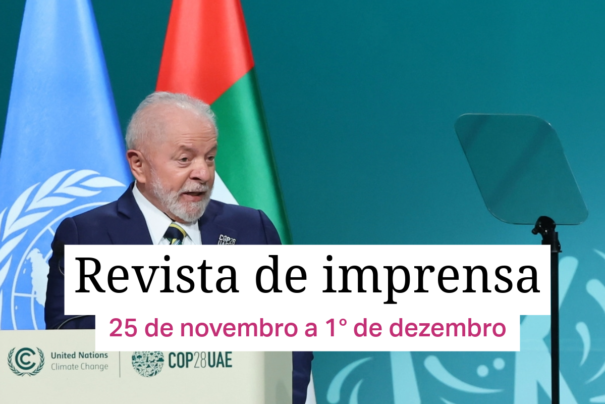 Lula em púlpito na COP28