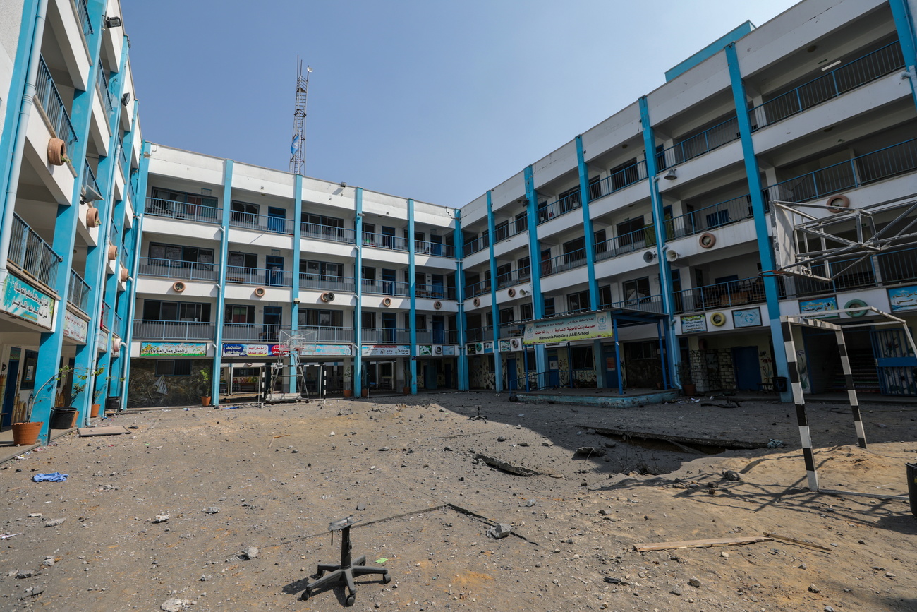 school building with courtyard