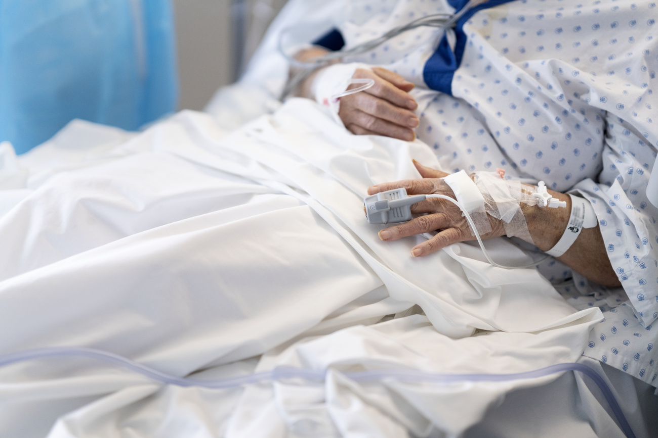 patient in hospital bed