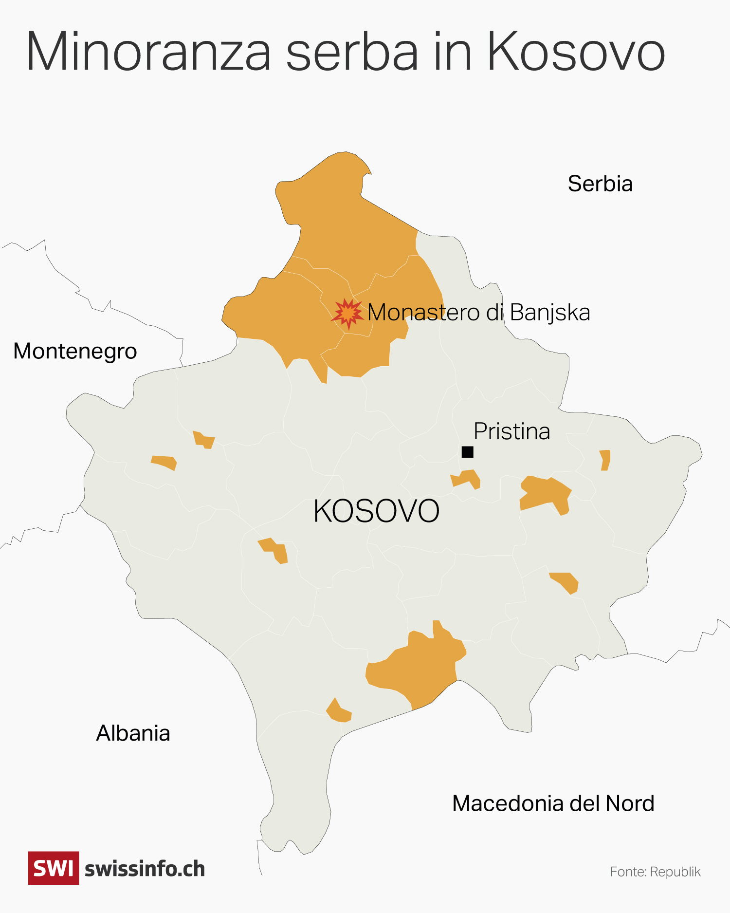 Cartina Kosovo