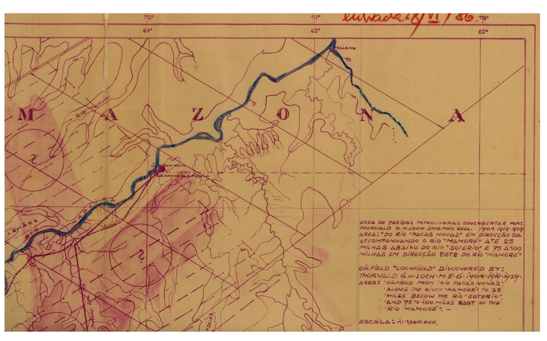 Mapa do geólogo T. Loch
