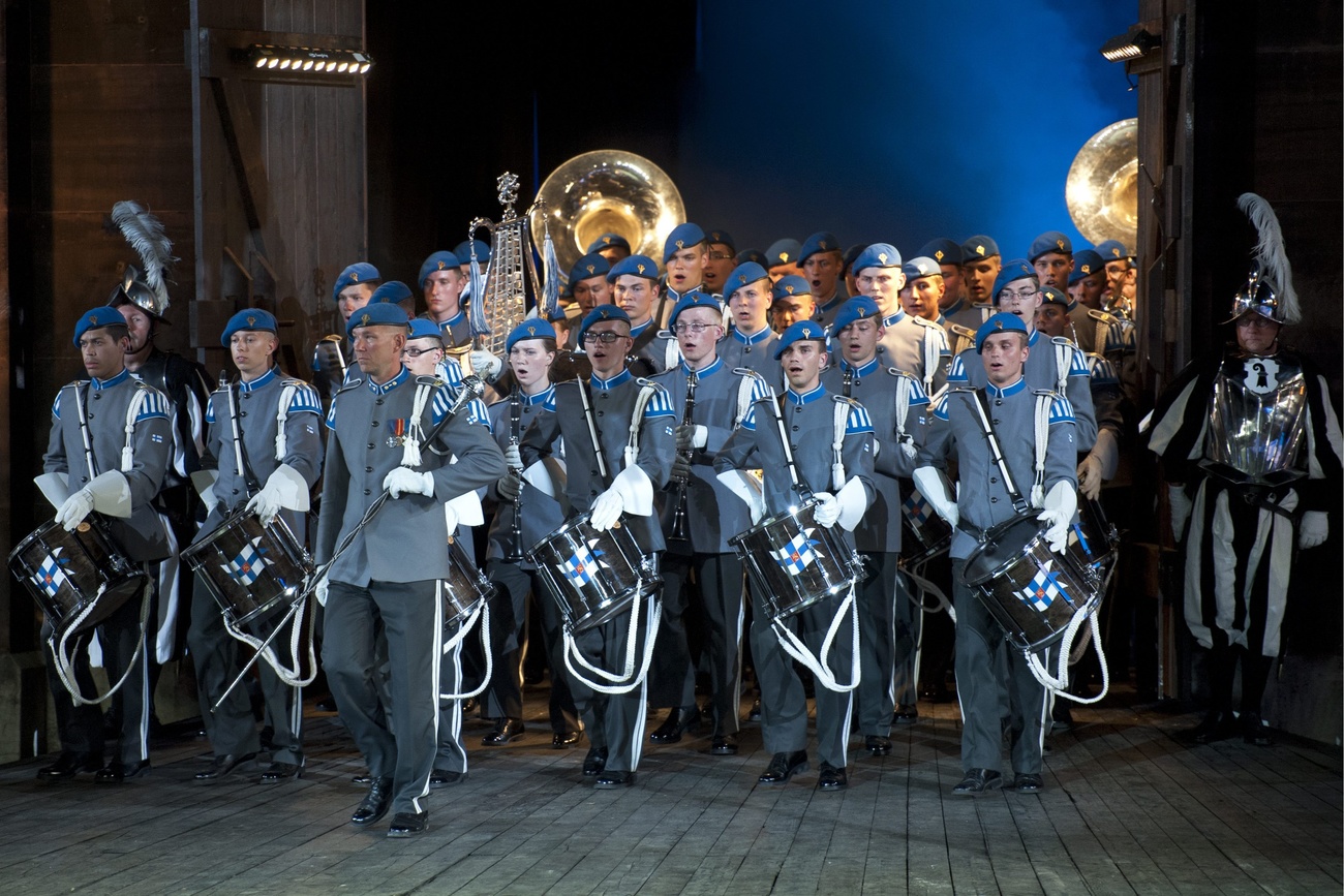 Finnlands Militärband am Tattoo in Basel