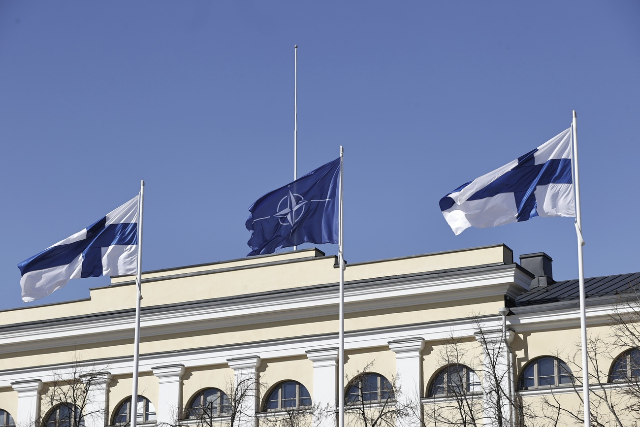 Die Nato-Flagge weht in Finnland