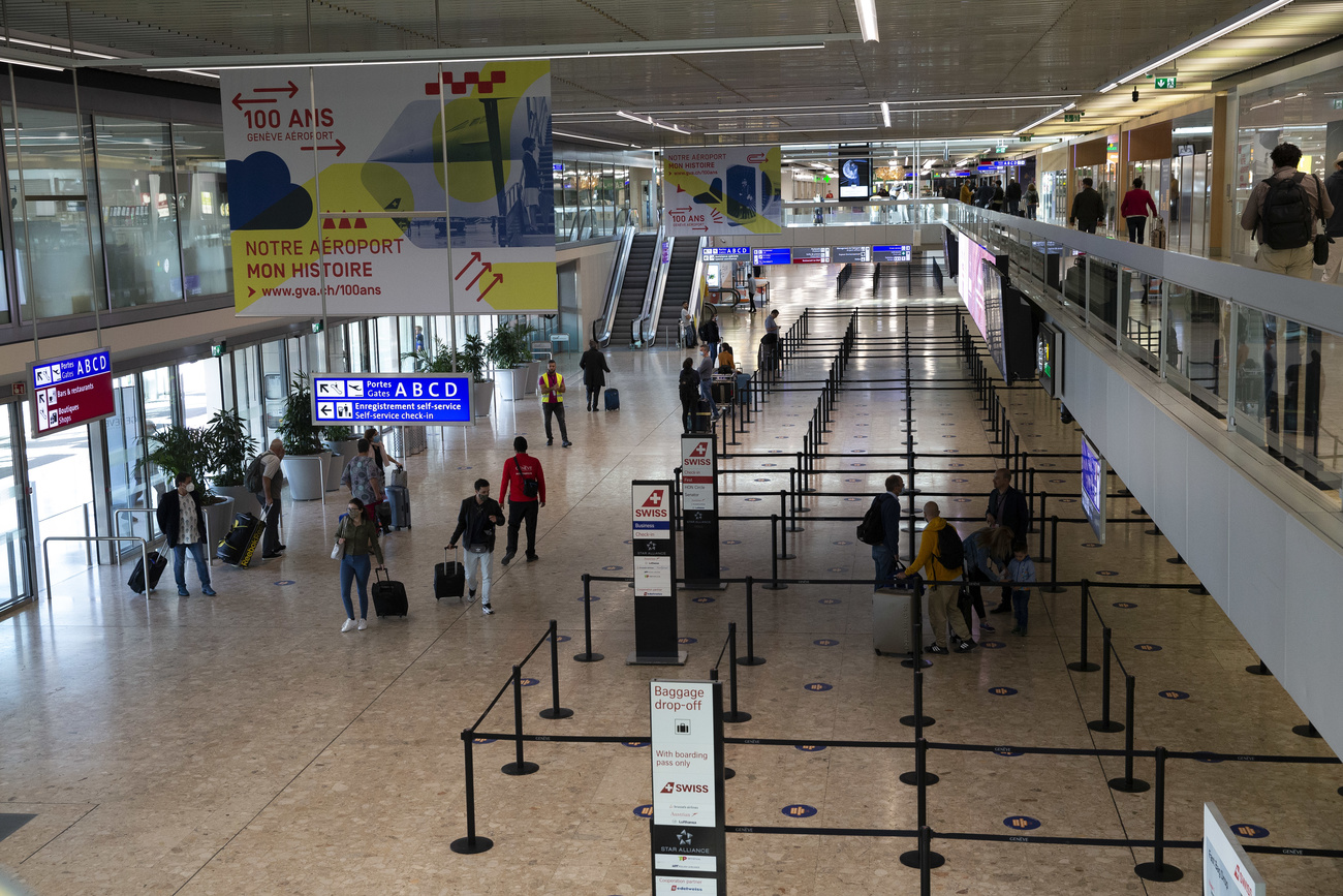 Aéroport de Genève presque désert