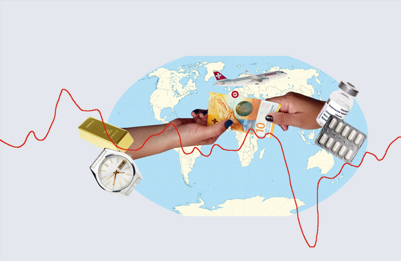 Illustration zur globalisierten Schweiz