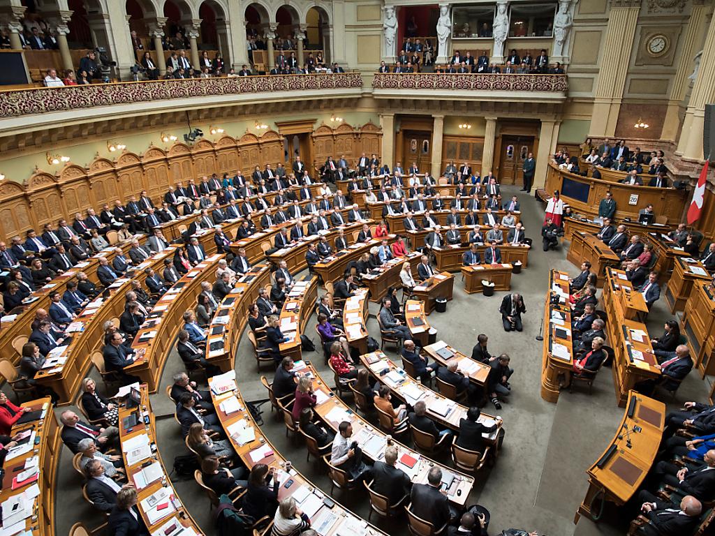 Blick in den Nationalrat (grosse Parlamentskammer).