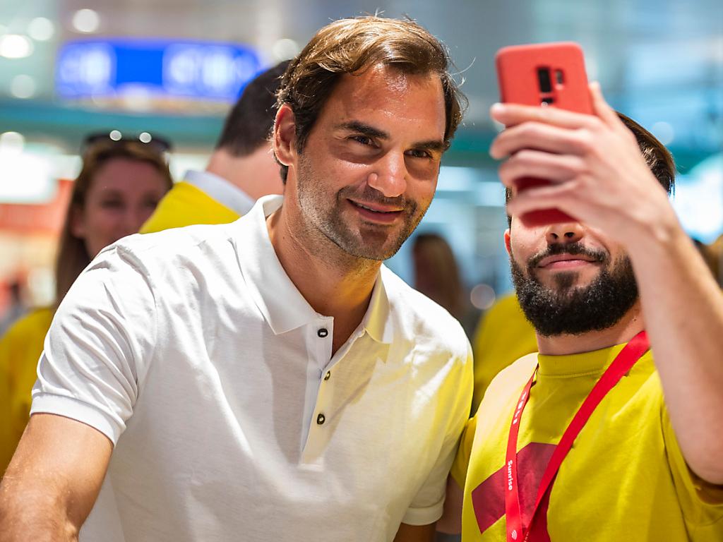Roger Federer mit Fan