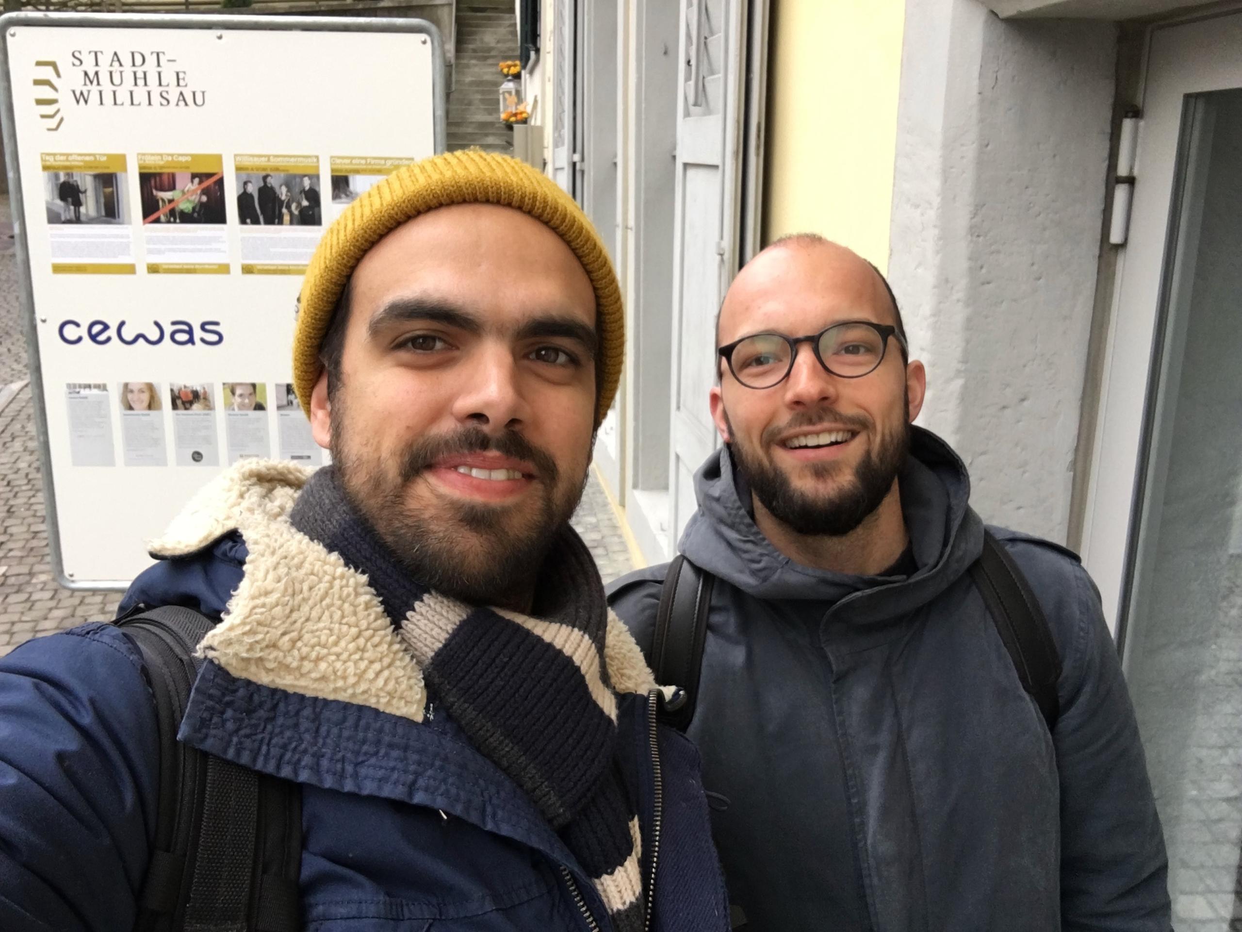 João Almeida (esquerda) e o seu sócio Markus Hurschler