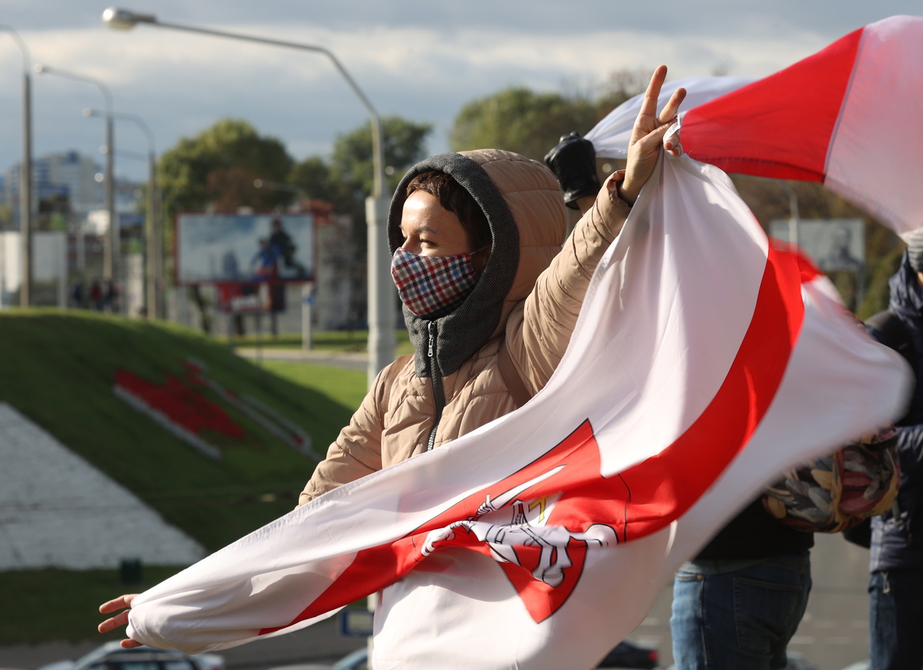 manifestante biélorussie