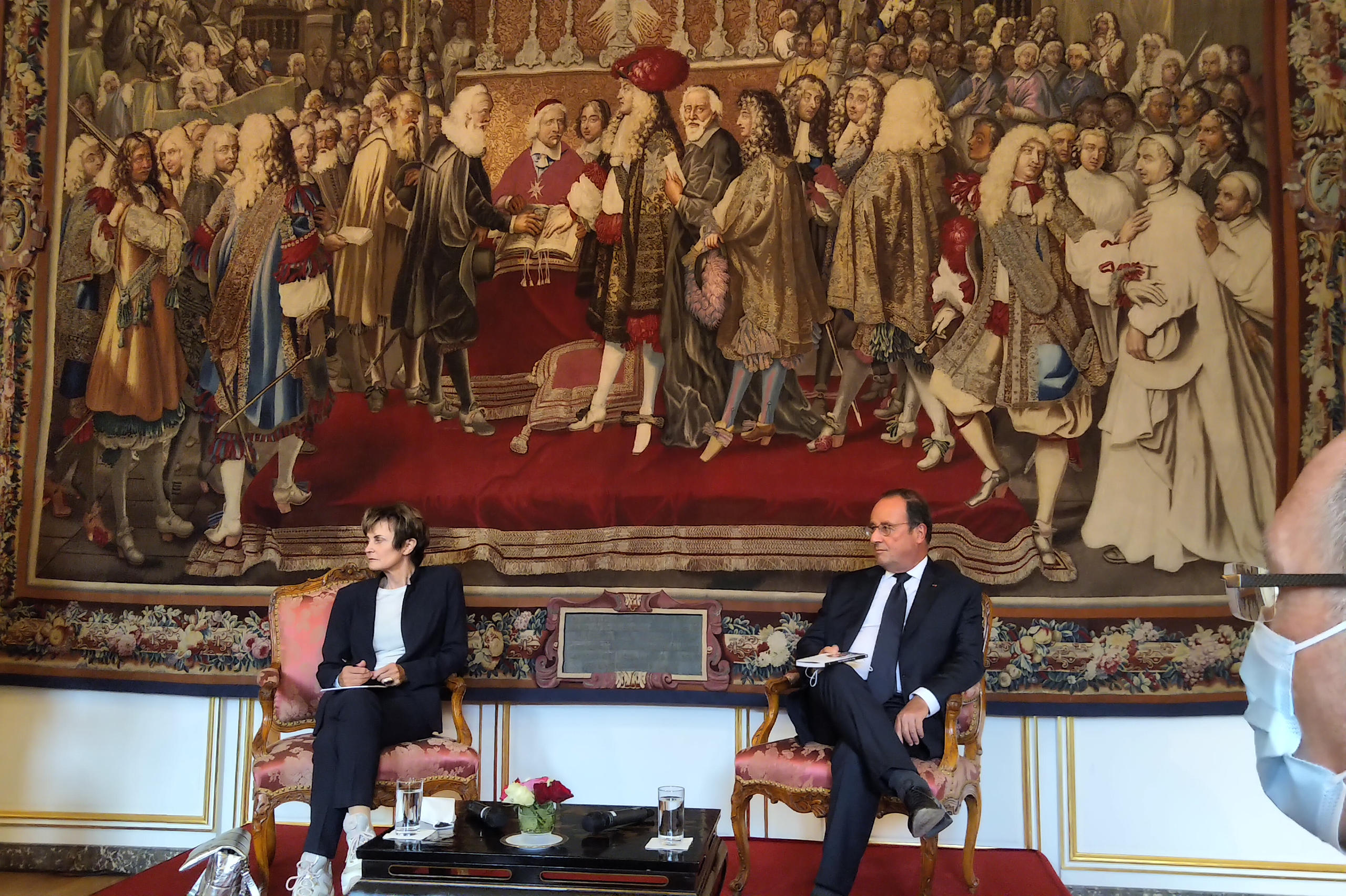 Micheline Calmy Rey und Francois Hollande