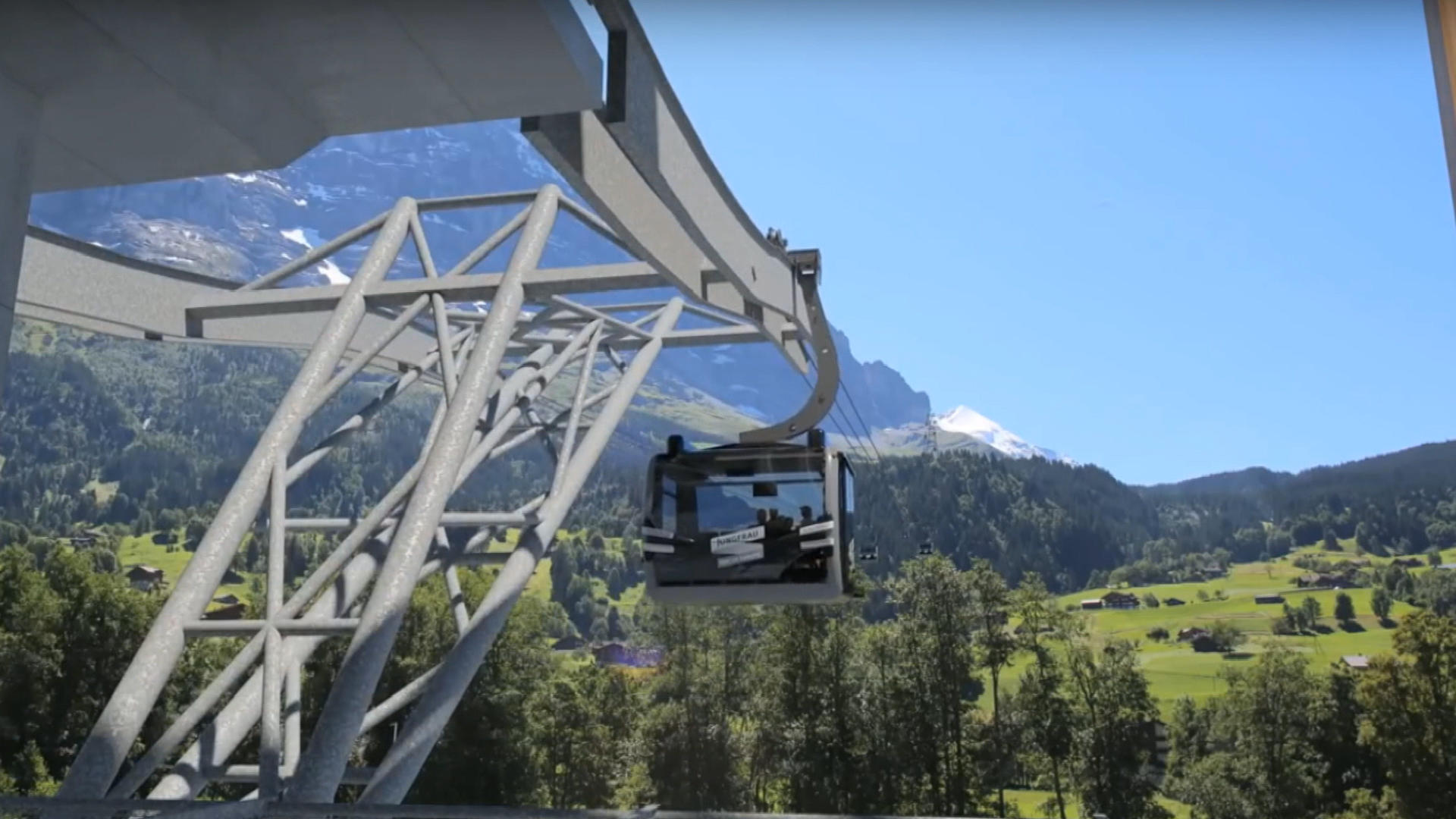 Cable car up to the top of the Eiger