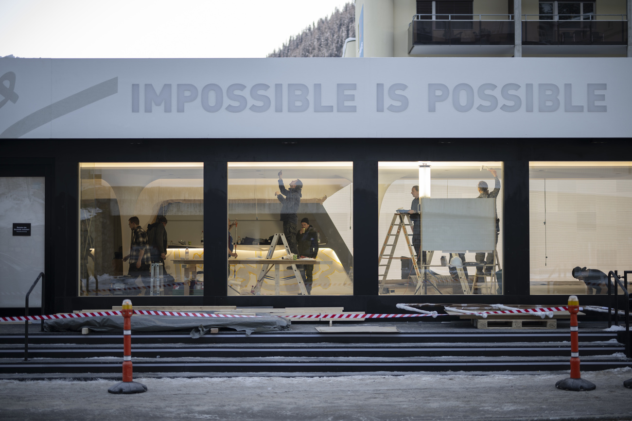 Les préparations à Davos pour le WEF