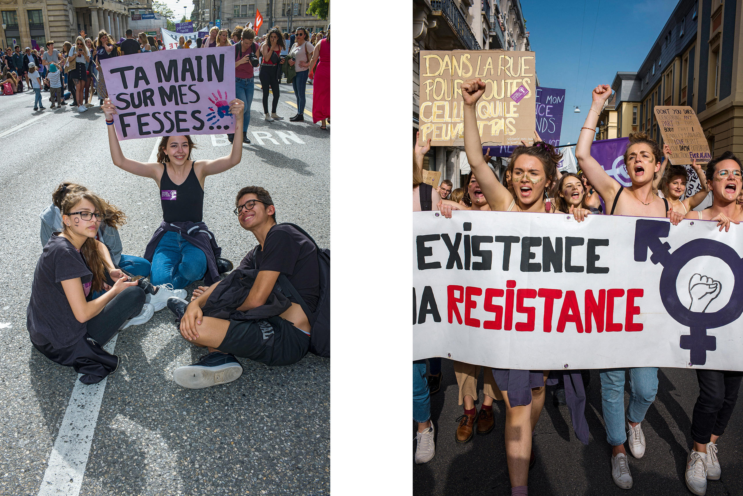 des femmes qui manifestent