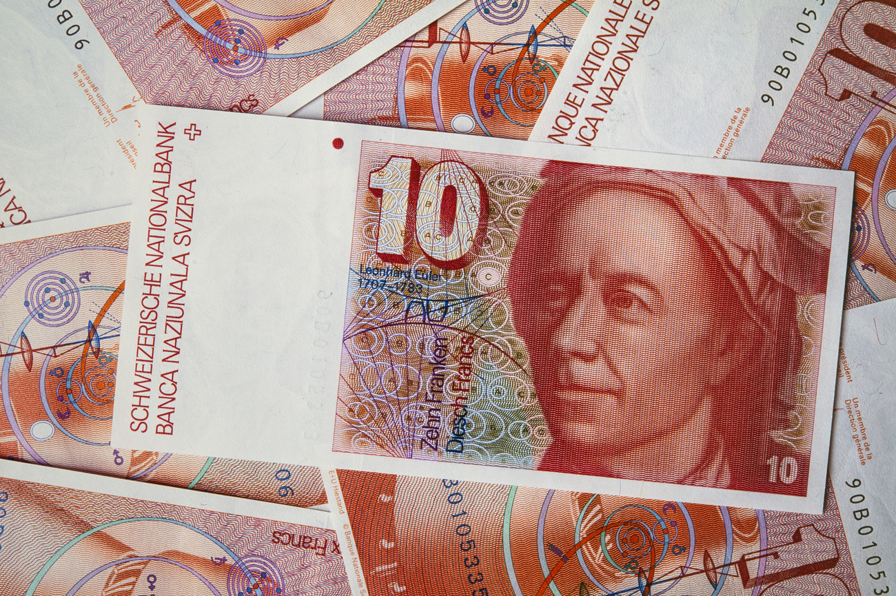 CHF10 bank note with portrait of Swiss mathematician Alexander Euler