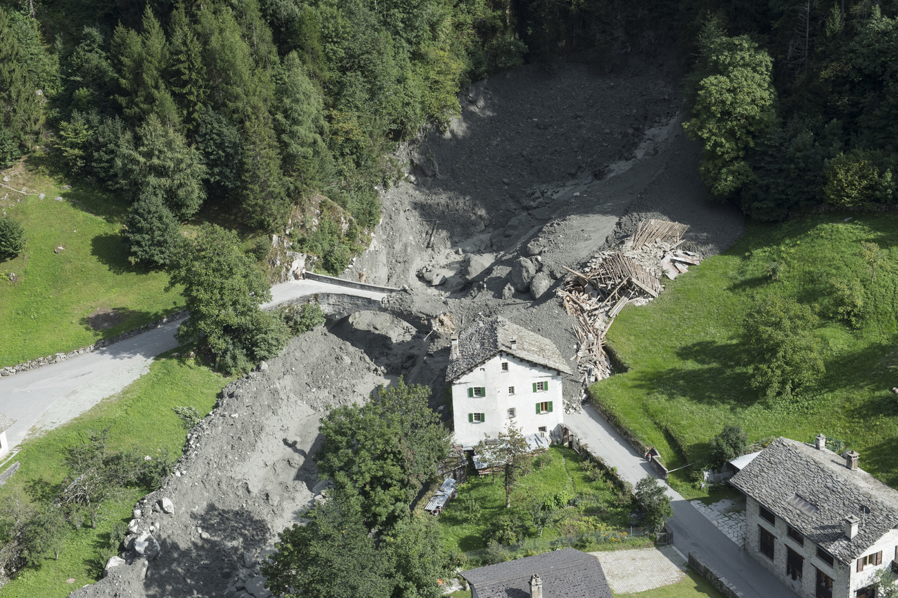 Picture of village devastated by landslide
