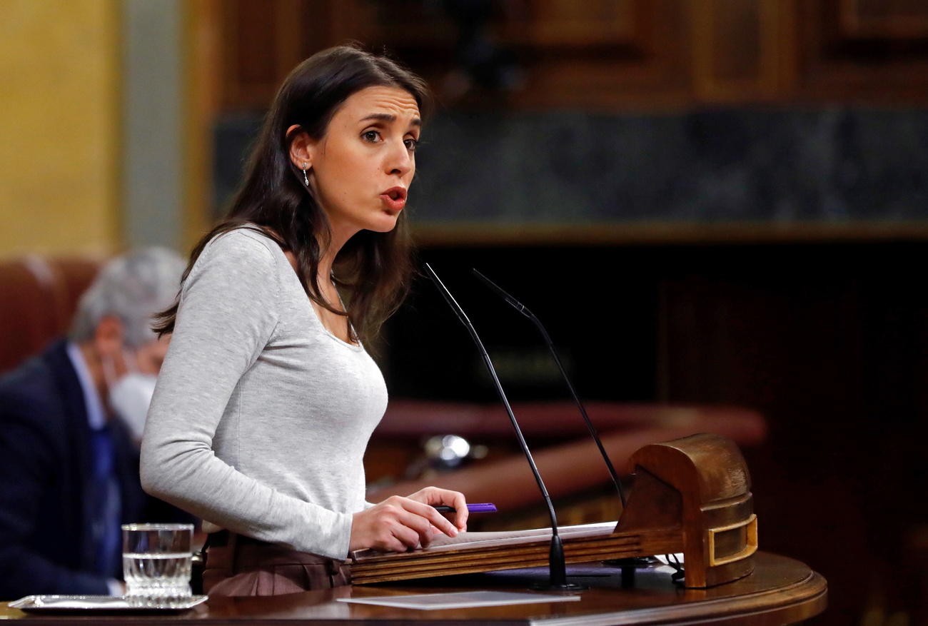 La ministra epagnola dell uguaglianza Irene Montero