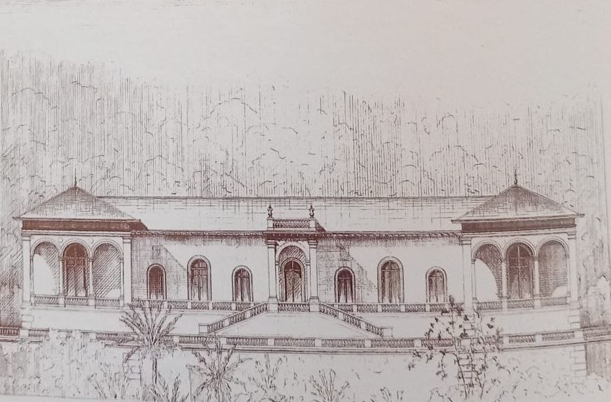 Il prospetto di Villa Ormond redatto da Emile Reverdin e conservato presso il Centro Iconografico di Ginevra.