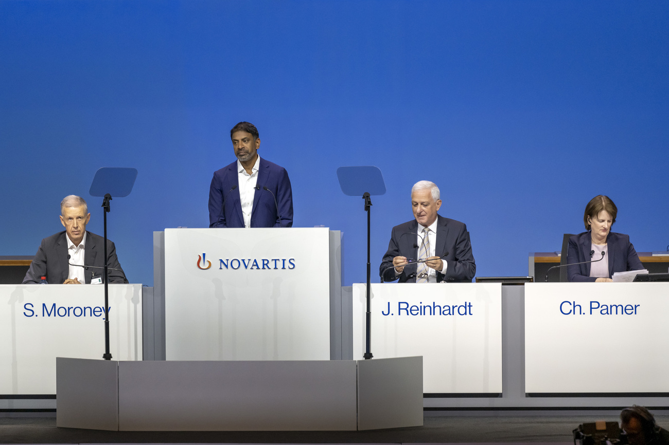 Eine Pressekonferenz von Novartis