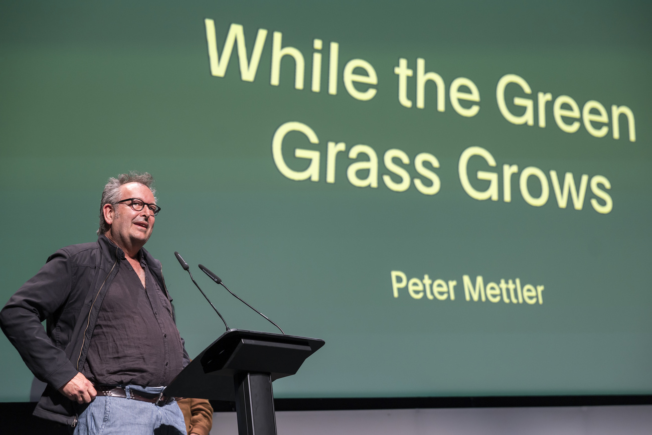 Peter Mettler receives the Grand Prize in the international feature film competition of the Visions du Réel festival with his film “While the Green Grass Grows”, April 28, 2023.