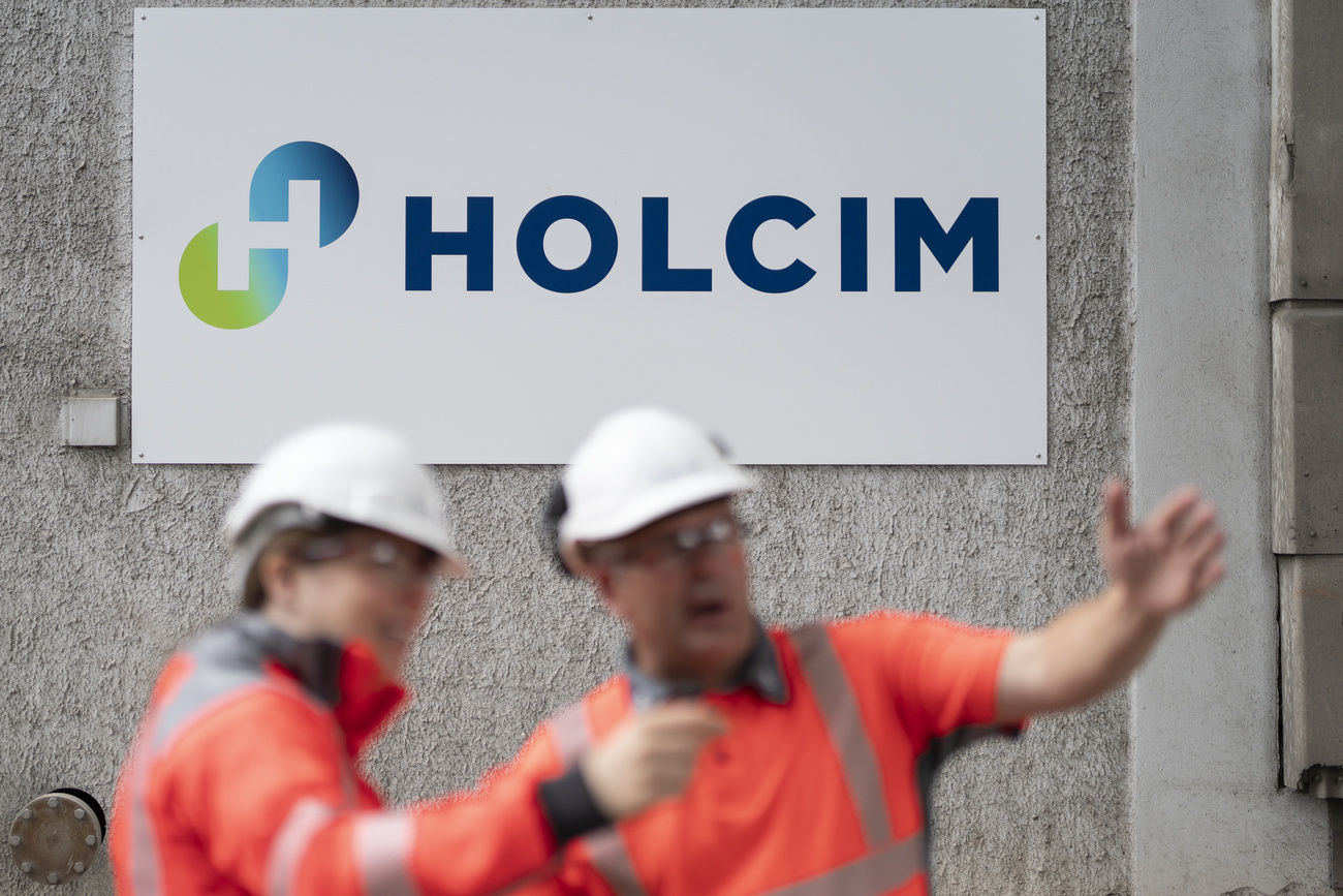 Holcim workers in Switzerland.