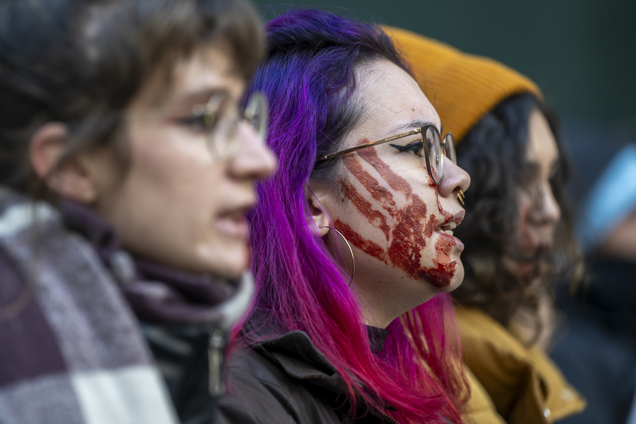 women protesting sexual violence