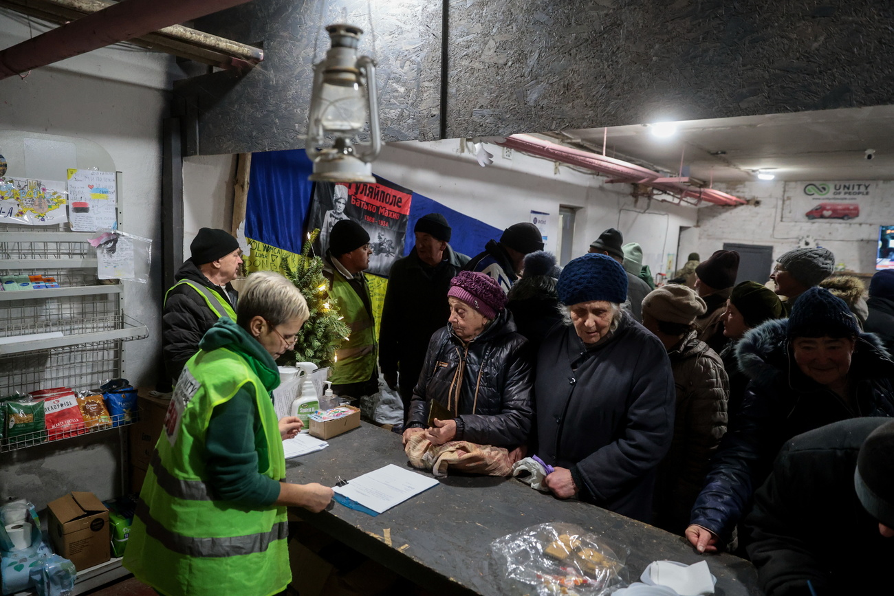 Volunteers distribute humanitarian aid in Ukraine