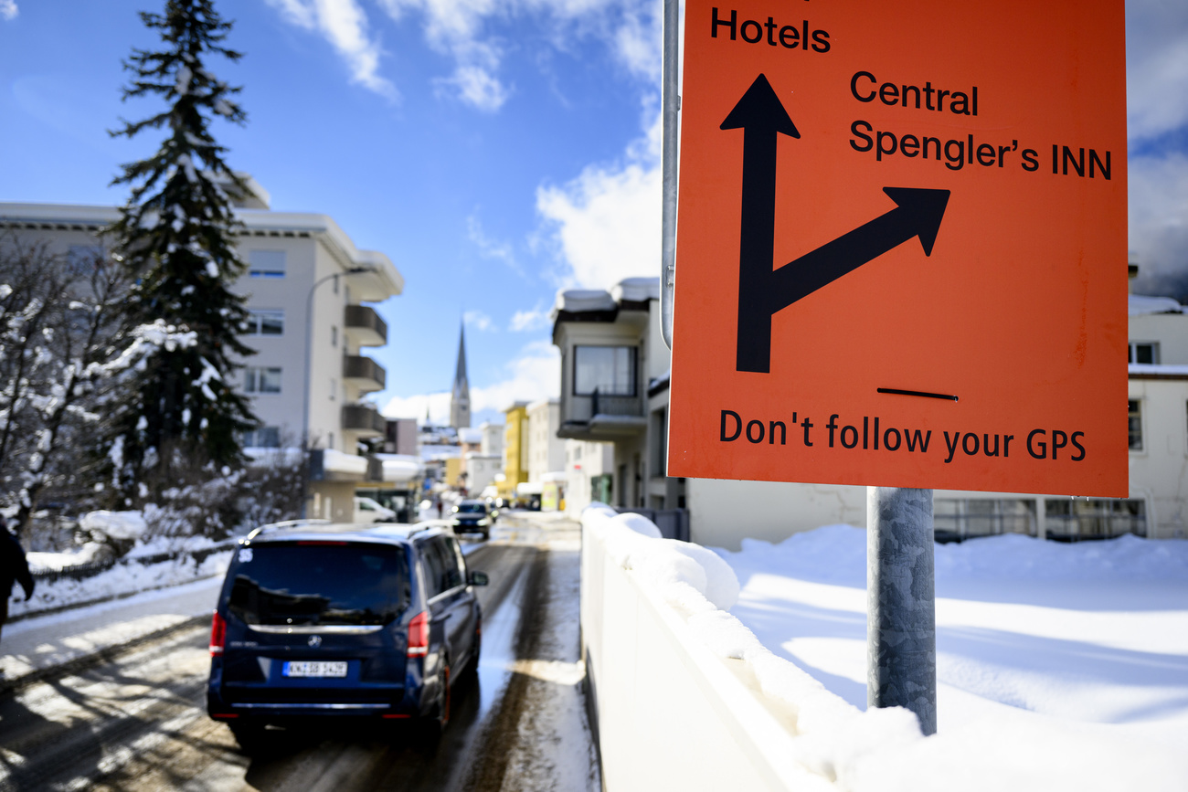 Road sign in Davos