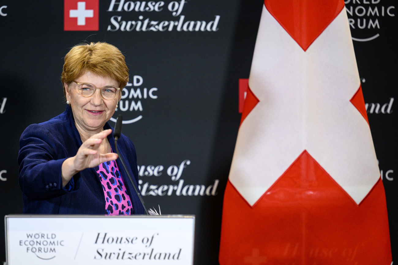 Swiss President Viola Amherd at the World Economic Forum (WEF) in Davos.