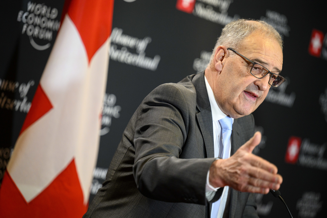 Switzerland s Economy Minister Guy Parmelin at the WEF in Davos