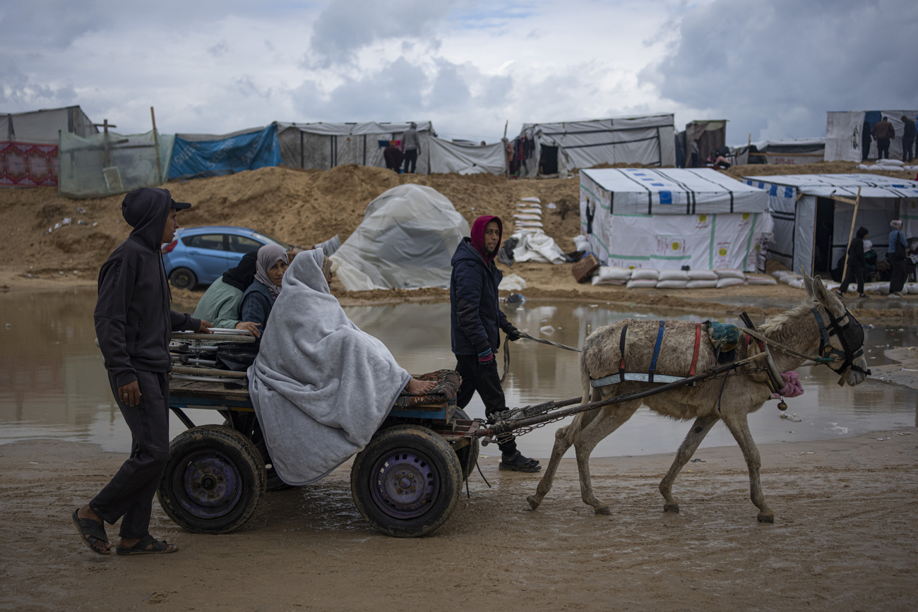 Palestinians displaced by fighting in Gaza.
